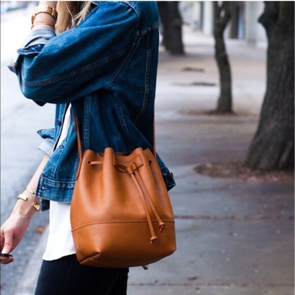 J Crew Leather Bucket Bag